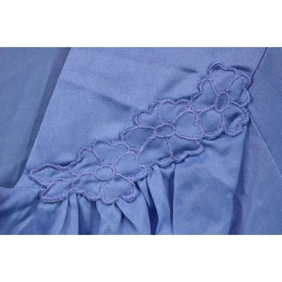 Vanity Fair Vintage Women's Blue Nylon Pajama Set-Size Small - Picture 4 of 9